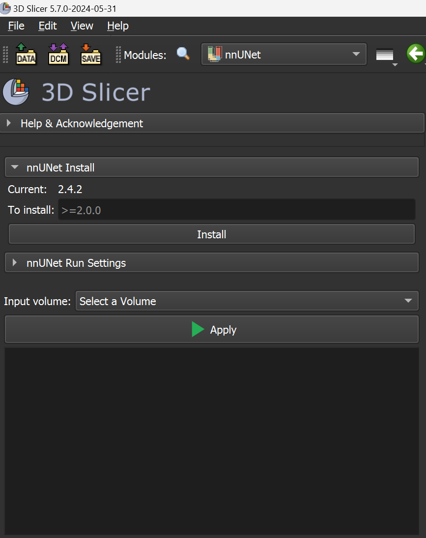 Installing nnUNet dependencies in 3D Slicer for medical image segmentation